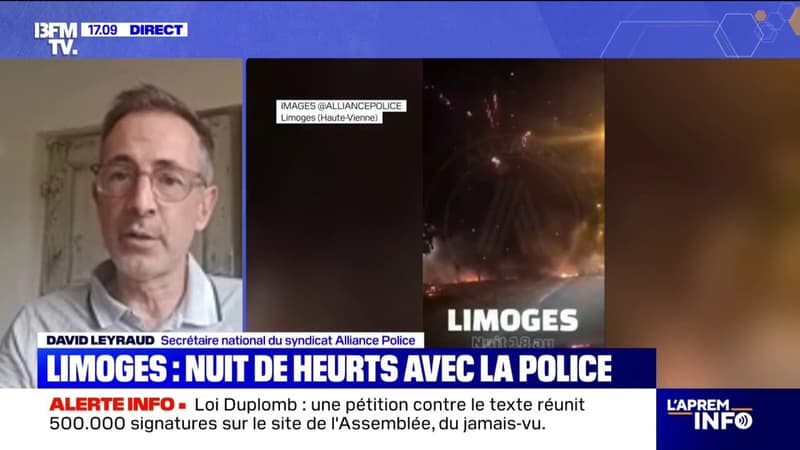 Nuit de violences à Limoges: "Pour moi, c'est une attaque coordonnée", déclare David Leyraud (Sud Alliance Police)