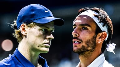 Jannik Sinner et Lorenzo Musetti à l'US Open 2025.