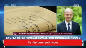 Jean-Michel Blanquer sur RMC: "Il y a un petit risque que certains candidats n'obtiennent pas leurs résultats du bac vendredi"