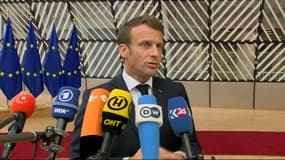 Emmanuel Macron à Bruxelles. 