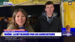 Rhône: la M7 bloquée par les agriculteurs à Pierre-Bénite
