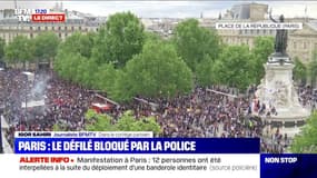 Paris: le rassemblement se déroule globalement dans le calme, malgré quelques tensions rue de Turbigo