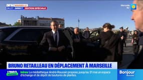 Marseille: le ministre de l'Intérieur, Bruno Retailleau, accueilli par les élus locaux