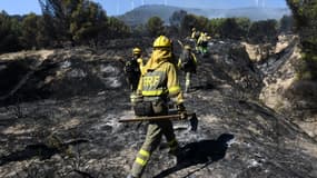 Pompiers déployés près de Saragosse. 