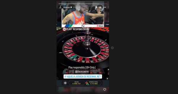 Neymar gagne 35.000 euros à la roulette en ligne Neymar gagne 35.000 euros à la roulette en ligne