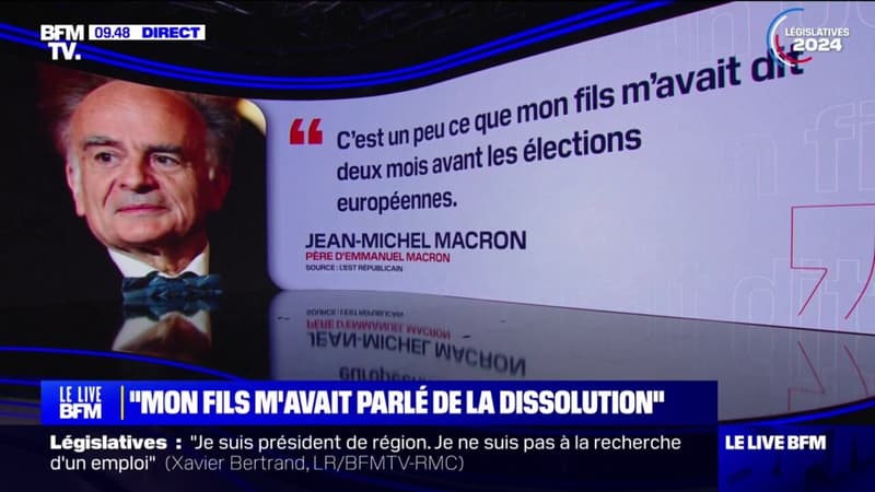 Dissolution de l'Assemblée: le père d'Emmanuel Macron assure que la décision 