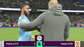 Raheem Sterling et Pep Guardiola