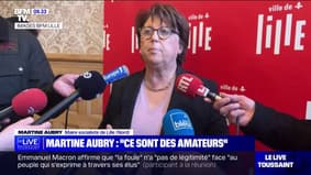 Martine Aubry: "Je suis atterrée par la situation politique et sociale de notre pays"