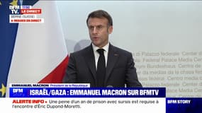 Israël/Gaza: "La priorité de la France est la libération de nos otages (...) Nous mettons tout notre poids pour [les] libérer", affirme Emmanuel Macron
