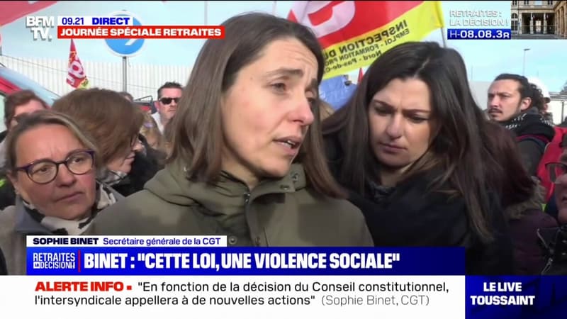 Retraites: Sophie Binet (CGT) attend qu'Emmanuel Macron 