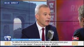 "Je ne suis pas favorable" à un moratoire sur la hausse des taxes sur les carburants, déclare François de Rugy