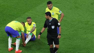 Neymar lors de Brésil-Serbie