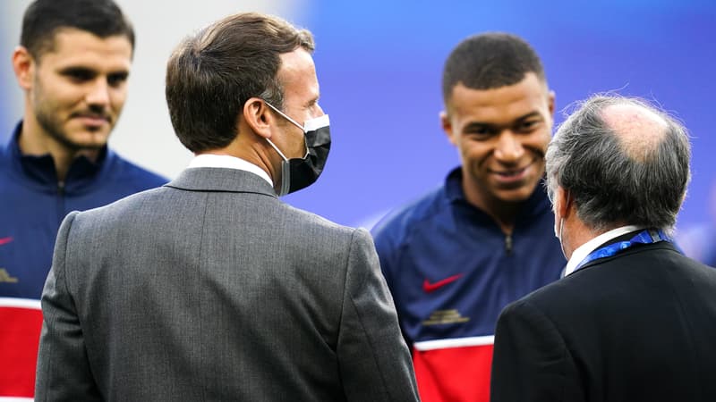 PSG-Monaco: Macron a parlé Euro et futsal avec Mbappé et Ben Yedder