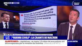 Karl Olive (Renaissance): "On peut avoir le 8 juillet prochain deux France dos à dos"