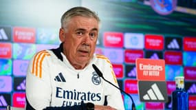 Carlo Ancelotti, en conférence de presse, avant le Classico du 11 mai 2025