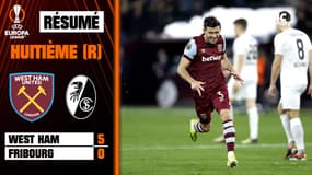 Résumé : West Ham (Q) 5-0 Fribourg - Ligue Europa (8e de finale retour)