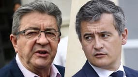 Jean-Luc Mélenchon et Gérald Darmanin