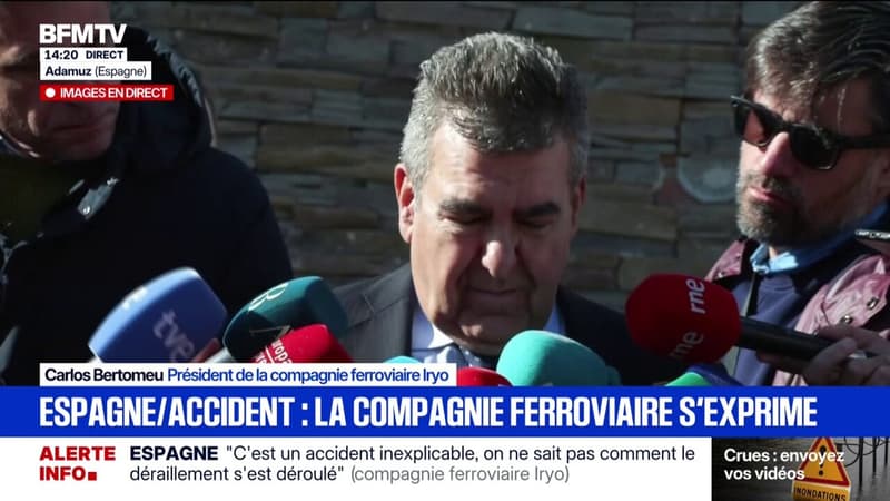 Collision de trains en Espagne: le président de la compagnie ferroviaire Iryo assure mettre "tous les moyens à disposition" de l'enquête et des victimes