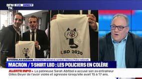 Macron pose avec un t-shirt "LBD 2020": pour Stanislas Gaudon (Alliance Police), "c'est la provocation de trop"