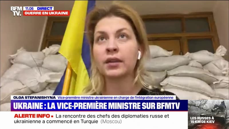 La vice-première ministre ukrainienne affirme sur BFMTV vouloir 