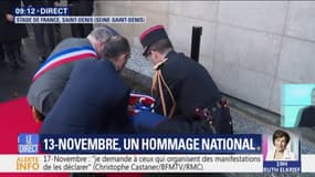 Édouard Philippe et le maire de Saint-Denis rendent hommage aux victimes du 13-Novembre au Stade de France