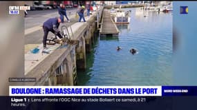 Pneus, vélos... des centaines de débris ramassés dans le port de Boulogne-sur-Mer