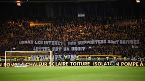 Les ultras de la Brigade Loire lors de Nantes-Le Havre, le 24 novembre en Ligue 1 
