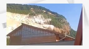 Un éboulement s'est produit vers Rovon en Isère le 25 juillet 2024