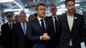 Emmanuel Macron inaugure le centre aquatique de Saint-Denis en présence de Tony Estanguet, 4 avril 2024