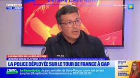 Tour de France dans les Alpes du Sud: Jérémie Bosse Platière, directeur interdépartemental de la police nationale des Hautes-Alpes, détaille les missions des forces de l'ordre lors des épreuves