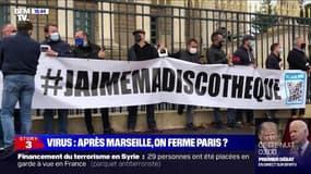 Ces patrons de discothèque manifestent devant l'Assemblée nationale