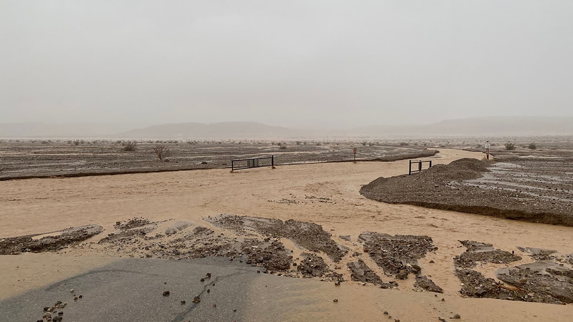 exceptional floods in Death Valley, known as "the driest place in the