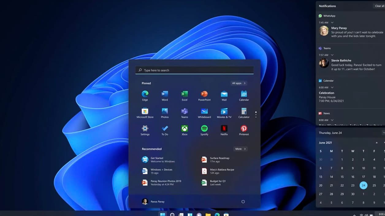 L'interface de Windows 11