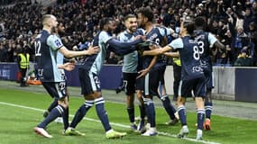 Les joueurs du Havre AC contre Sochaux, le 10 janvier 2023