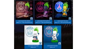 Les figurines liées aux NFT mis en vente par le PSG