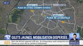 Gilets jaunes, mobilisation dispersée