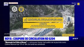 Vallée de la Roya: circulation coupée sur la RD6204 pendant deux nuits