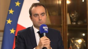 Le ministre des Armées Sébastien Lecornu le 21 novembre 2023 sur BFMTV.