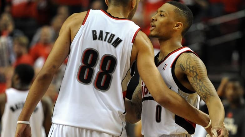 Nicolas Batum et Damian Lillard