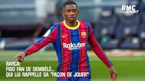 Barcelone : Figo fan de Dembélé... qui lui rappelle sa "façon de jouer"