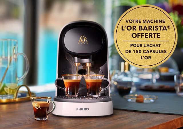 Soldes Machine à café : une machine L'OR Barista® offerte pour l'achat de  150 capsules L'OR