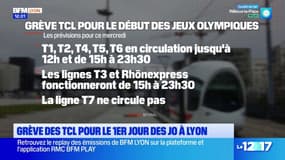 Lyon: grève des TCL pour le premier jour des JO 2024
