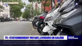 Paris: stationnement payant, livreurs en galère