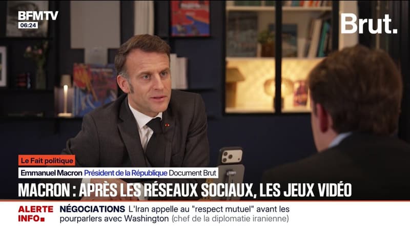 LE FAIT POLITIQUE D'ANNE - Emmanuel Macron souhaite une étude sur les effets des jeux vidéos sur les jeunes