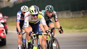 Madis Mihkels à Gran Piemonte avec son équipe Intermarché, 3 octobre 2023