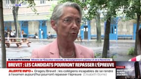 Brevet: "Aucun élève ne sera pénalisé s'il est empêché de passer l'examen aujourd'hui" à cause des orages, affirme Élisabeth Borne