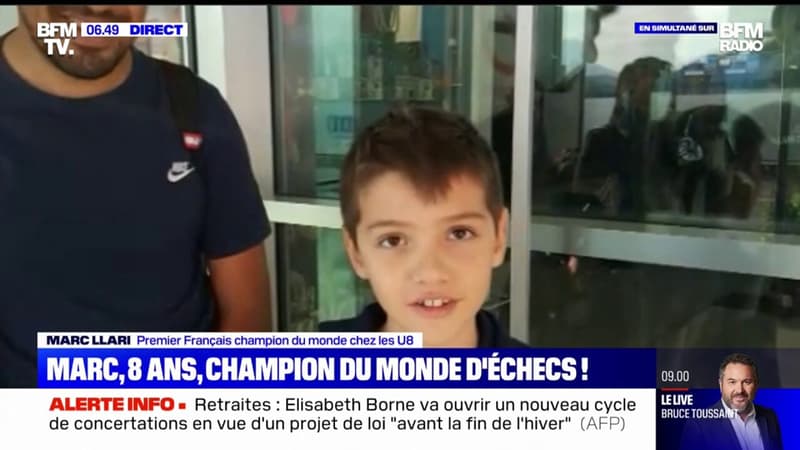 Échecs: à huit ans, Marc Llari devient le premier Français à être sacré champion du monde dans la catégorie U8