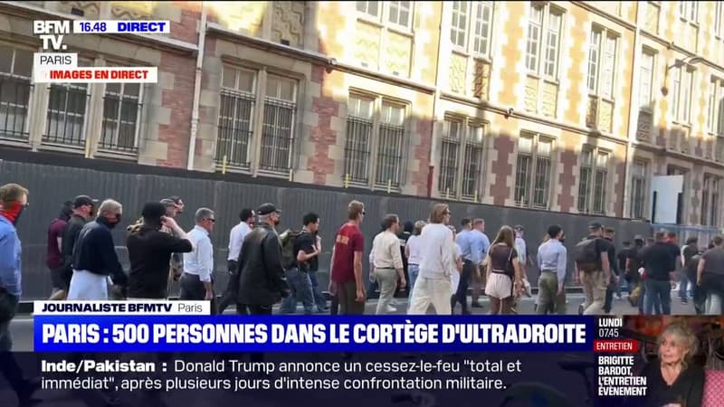 Manifestation d'ultradroite: environ 500 personnes dans le cortège parisien thumbnail
