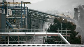 Vue de l'usine Lubrizol, à Rouen