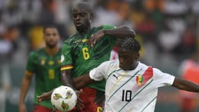 Olivier Kemen avec le Cameroun face à la Guinée lors de la CAN, le 15 janvier 2024